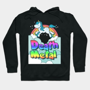 Rainbow Death Metal Unicorn Hoodie